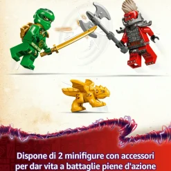 LEGO NINJAGO drago della foresta verde di lloyd – giocattolo snodabile da costruire con 2 minifigure e armi, giochi bambini 6+><noscript><img width=