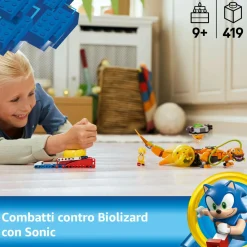 Lego sonic 77003 super shadow vs. biolizard, giochi d’azione per bambini 9+, personaggi e robot giocattolo, regalo per gamer> Mattoncini