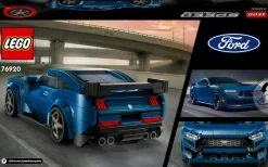 Lego speed champions 76920 auto sportiva ford mustang dark horse, modellino di macchina giocattolo da costruire per bambini 9+><noscript><img width=
