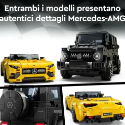 Lego speed champions 76924 mercedes-amg g 63 e mercedes-amg sl 63, 2 macchine giocattolo da costruire, auto per bambini 10+><noscript><img width=