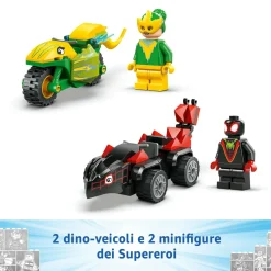 LEGO SUPER HEROES Lego spidey e i suoi fantastici amici 11198 inseguimento sui dino-veicoli di spin ed electro, giochi educativi per bambini 4+><noscript><img width=