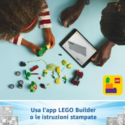 LEGO SUPER HEROES Lego spidey e i suoi fantastici amici 11198 inseguimento sui dino-veicoli di spin ed electro, giochi educativi per bambini 4+><noscript><img width=