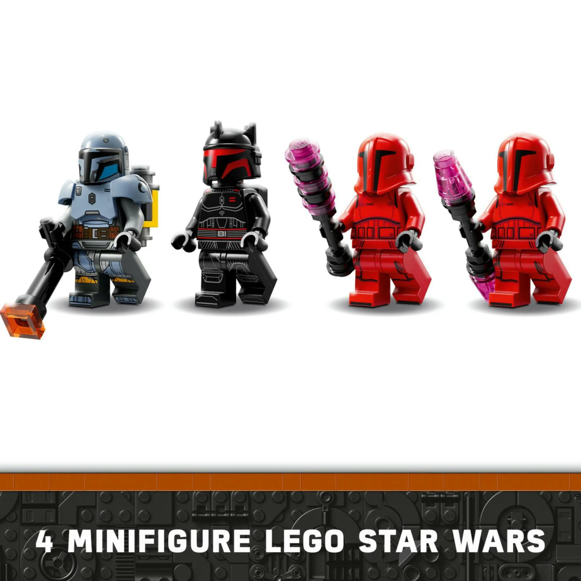 Lego star wars 75386 battaglia tra paz vizsla e moff gideon, giochi d’avventura per bambini 7+ da collezione con 4 minifigure> Mattoncini