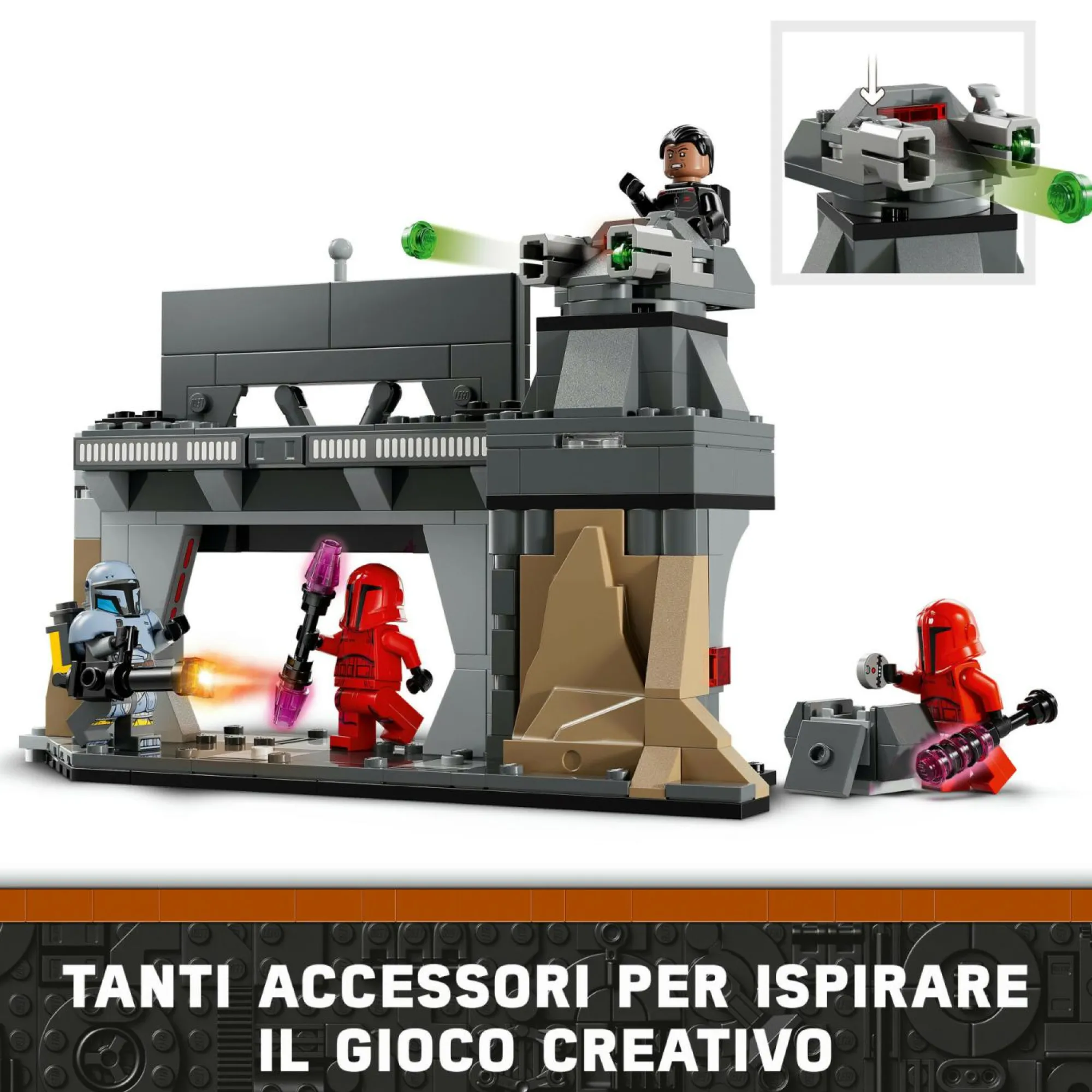 Lego star wars 75386 battaglia tra paz vizsla e moff gideon, giochi d’avventura per bambini 7+ da collezione con 4 minifigure> Mattoncini