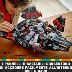 Lego star wars 75389 dark falcon, astronave giocattolo da costruire, versione oscura del millennium falcon, giochi bambini 10+><noscript><img width=