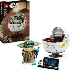 LEGO® Star Wars™ Lego star wars 75403 grogu e carrozzina con rana sorgan e minifigure di grogu da collezione, giocattolo per bambini 10+> Mattoncini
