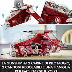 Lego star wars 75354 gunship della guardia di coruscant, set da le guerre dei cloni con veicolo giocattolo e 5 minifigure><noscript><img width=