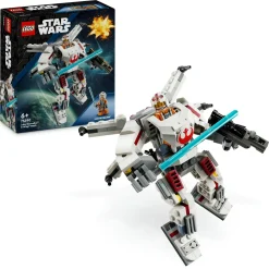 Lego star wars 75390 mech x-wing di luke skywalker, veicolo robot giocattolo, giochi bambini 6+, piccolo regalo da collezione> Mattoncini