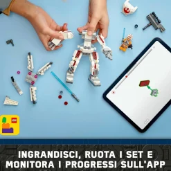 Lego star wars 75390 mech x-wing di luke skywalker, veicolo robot giocattolo, giochi bambini 6+, piccolo regalo da collezione><noscript><img width=