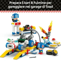 LEGO® Super Mario™ Lego super mario 72035 mario kart : officina di toad, garage giocattolo con macchina e 2 personaggi, giochi per bambini 8+><noscript><img width=