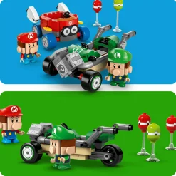 LEGO® Super Mario™ Lego super mario 72034 mario kart : baby mario vs baby luigi, 2 auto da corsa da costruire con personaggi, giochi bambini 8+><noscript><img width=