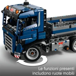 LEGO TECHNIC 42203 autocarro con cassone ribaltabile – camion giocattolo con sterzo e funzioni – modellino per bambini 9+><noscript><img width=