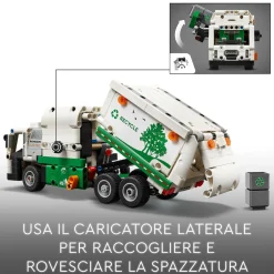 Lego technic 42167 camion della spazzatura mack lr electric, veicolo giocattolo raccolta rifiuti, gioco per bambini 8+ anni><noscript><img width=