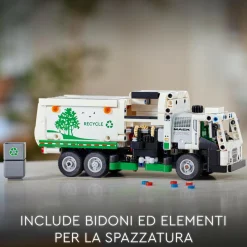 Lego technic 42167 camion della spazzatura mack lr electric, veicolo giocattolo raccolta rifiuti, gioco per bambini 8+ anni><noscript><img width=