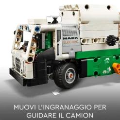 Lego technic 42167 camion della spazzatura mack lr electric, veicolo giocattolo raccolta rifiuti, gioco per bambini 8+ anni><noscript><img width=