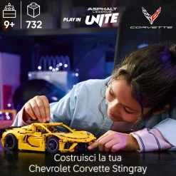 LEGO TECHNIC 42205 chevrolet corvette stingray – modello di auto per bambini 9+ fan delle macchine giocattolo con funzioni><noscript><img width=