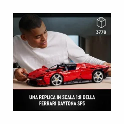 Lego technic 42143 ferrari daytona sp3, modellino auto da costruire supercar scala 1:8, set collezione adulti, idea regalo> Costruzioni Per Adulti|Mattoncini