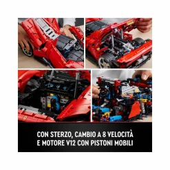 Lego technic 42143 ferrari daytona sp3, modellino auto da costruire supercar scala 1:8, set collezione adulti, idea regalo><noscript><img width=