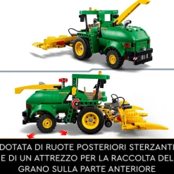 Lego technic 42168 john deere 9700 forage harvester, trattore giocattolo per bambini 9+ anni, veicolo mietitrebbia funzionante> Costruzioni Per Adulti|Mattoncini