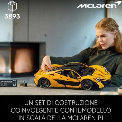 Lego technic 42172 mclaren p1 modellino di auto sportiva da costruire, hobby creativo per adulti, regalo per uomo o donna> Costruzioni Per Adulti|Mattoncini