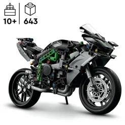 Lego technic 42170 motocicletta kawasaki ninja h2r, giochi per bambini 10+, modellino di moto giocattolo in scala da costruire><noscript><img width=