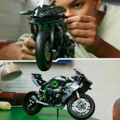 Lego technic 42170 motocicletta kawasaki ninja h2r, giochi per bambini 10+, modellino di moto giocattolo in scala da costruire><noscript><img width=