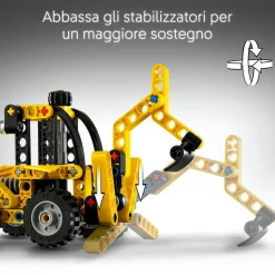 LEGO TECHNIC scavatrice a cucchiaia rovescia, giochi per bambini 7+, veicolo con escavatore posteriore, pala e stabilizzatori><noscript><img width=
