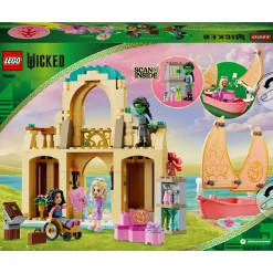 Lego wicked 75681 glinda, elphaba e nessarose all’università di shiz, giochi per bambini 7+ con barca e casa delle bambole> Mattoncini