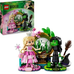 Lego wicked 75682 personaggi di elphaba e glinda, giochi di fantasia per bambini 10+ anni, 2 figure da costruire, idea regalo> Mattoncini