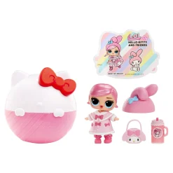 LOL L.o.l. surprise! loves hello kitty and friends – 1 bambola singola assortita con 7 sorprese,  8 bambole in edizione limitata da collezionare> Mini Dolls