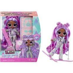 LOL L.o.l. surprise tweens winter snow – violet snow – fashion doll con unboxing a tema inverno, tanti accessori glamour – sci e bastoni cambiano colore> Fashion Dolls