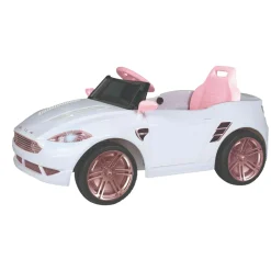 SUN&SPORT Macchina elettrica 6v per bambini – auto con batteria al litio, telecomando e effetti luminosi e sonori, rosa> Cavalcabili Elettrici