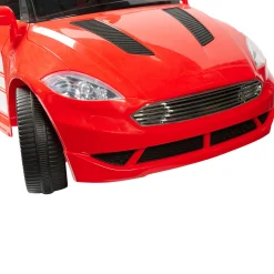 SUN&SPORT Macchina elettrica 6v telecomandata per bambini con luci, suoni realistici e velocità massima di 3 km/h – caricabatteria incluso – rossa><noscript><img width=