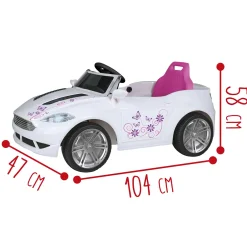 SUN&SPORT Macchina elettrica 6v telecomandata per bambini con luci, suoni realistici e velocità massima di 3 km/h – caricabatteria incluso – rosa><noscript><img width=