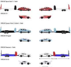 MAJORETTE - porsche race trailer set, auto con rimorchio><noscript><img width=