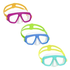 Bestway Maschera caymen, 3-6 anni, 3 colori assortiti, lenti in policarbonato e con protezione uv> Maschere E Pinne