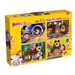 LISCIANI Masha puzzle df maxi floor 4×48 – quattro puzzle educativi da pavimento> Puzzle Per Bambini