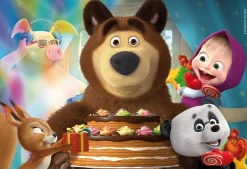 LISCIANI Masha puzzle maxifloor 2 x 12 – facciamo festa!> Puzzle Per Bambini