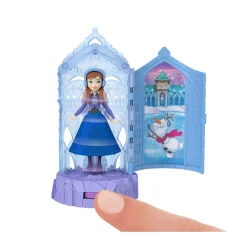 Frozen Mattel disney – castello di ghiaccio, mini playset ispirato al film con bambola e sorpresa rotante incluse> Mini Dolls