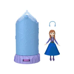 Frozen Mattel disney – castello di ghiaccio, mini playset ispirato al film con bambola e sorpresa rotante incluse><noscript><img width=