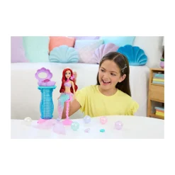 DISNEY PRINCESS Mattel – ariel e la specchiera magica, set bambola con coda da sirena rimovibile e specchiera> Fashion Dolls