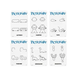 PICTIONARY Mattel games – , con indizi in italiano, pennarelli cancellabili, lavagnette e clessidra><noscript><img width=
