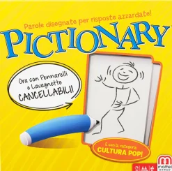 MATTEL GAMES , pictionary, gioco in scatola per famiglie, lingua italiana, 8+anni> Giochi Da Tavolo Per Adulti E Carte Collezionabili|Giochi In Scatola Per Famiglia
