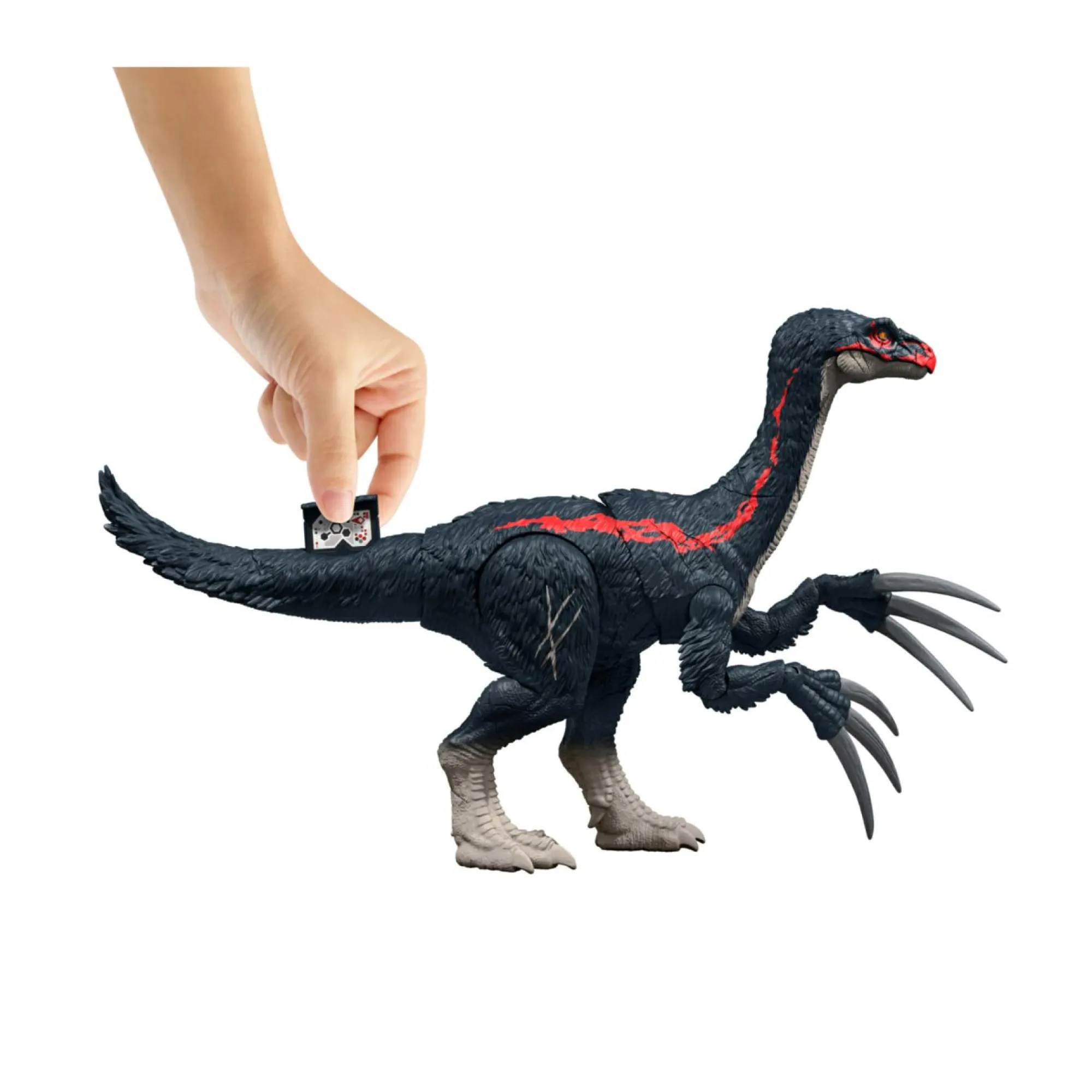Jurassic World Mattel – terizinosauro attacca e ruggisci, dinosauro con azione d’attacco, ruggito ed effetti sonori> Action Figures