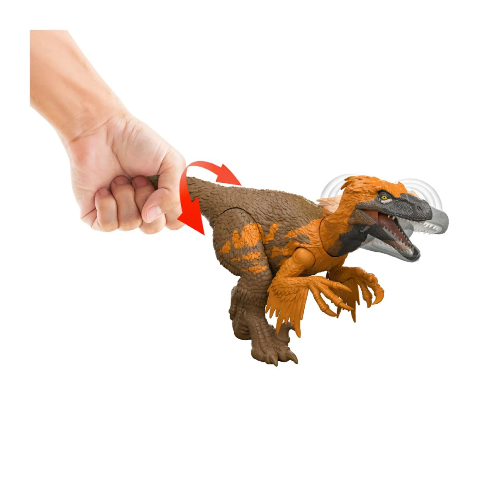 Jurassic World Mattel – utahraptor ruggito selvaggio jw -dinosauro snodato con suoni e attacco coda> Action Figures