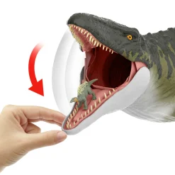 Jurassic World Mattel la rinascita – mosasauro super colossale, enorme dinosauro snodato con due mosse d’attacco><noscript><img width=