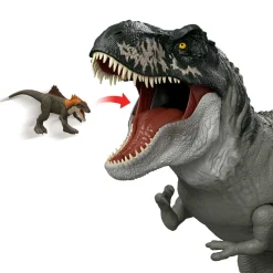 Jurassic World Mattel la rinascita – t-rex super colossale, enorme dinosauro snodato con due mosse d’attacco><noscript><img width=