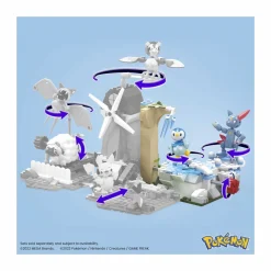 Mega pokémon – piplup e sneasel divertimento sulla neve, set adventure builder con 171 pezzi da costruire e sistema mattoncino movimento, con pinlup e sneasel, giocattolo, 7+ anni, hkt20><noscript><img width=