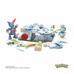 Mega pokémon – piplup e sneasel divertimento sulla neve, set adventure builder con 171 pezzi da costruire e sistema mattoncino movimento, con pinlup e sneasel, giocattolo, 7+ anni, hkt20><noscript><img width=