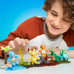 MEGA BLOKS Mega pokémon – squadra di kanto, set da costruire con 130 pezzi e 4 personaggi pokémon inclusi><noscript><img width=